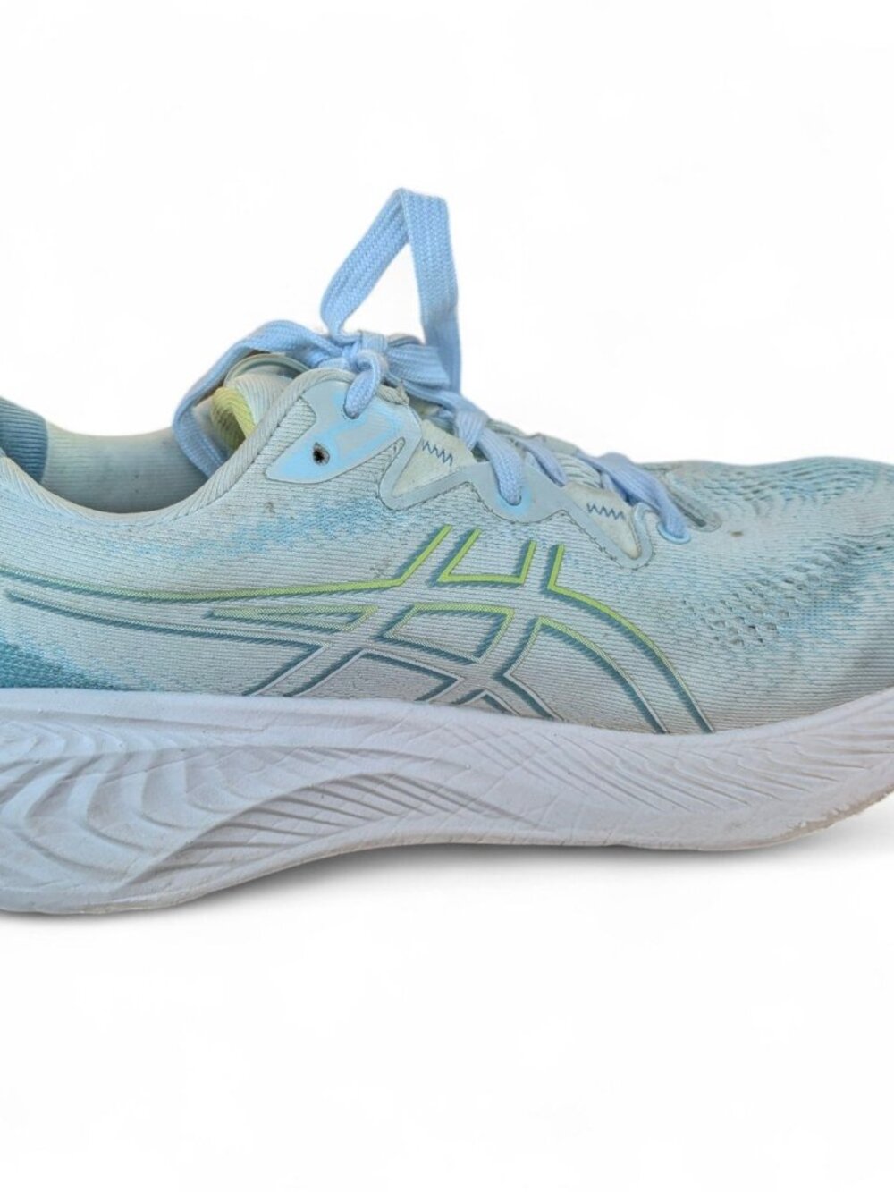 Women's Asics Gel Cumulus 25 Running Shoe Size 8.5 soothing sea/glow yellow